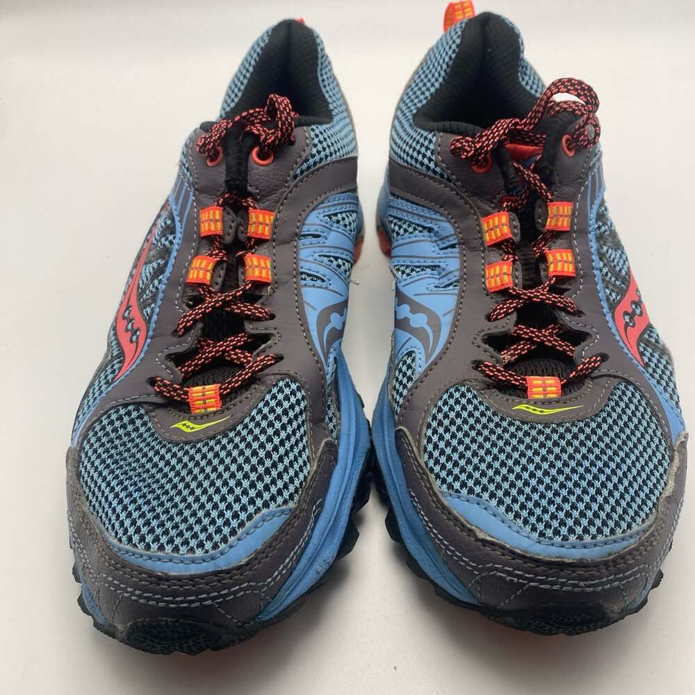 Saucony Women's Grid Caliber TR Trail Runner, Mint/Blue (R1000)